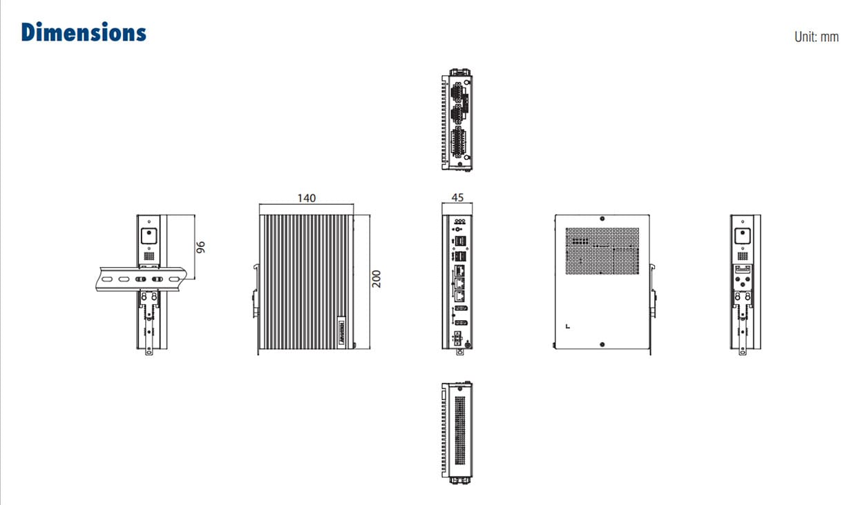 Advantech UNO-148 maße